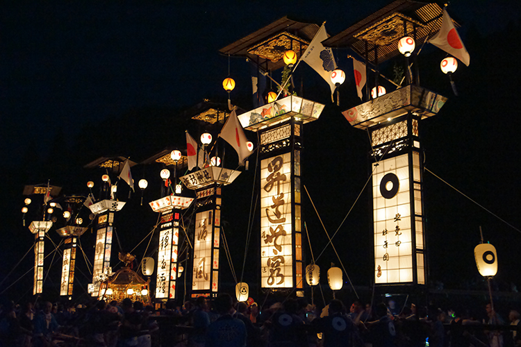 新宮納涼祭　キリコ　水落とし