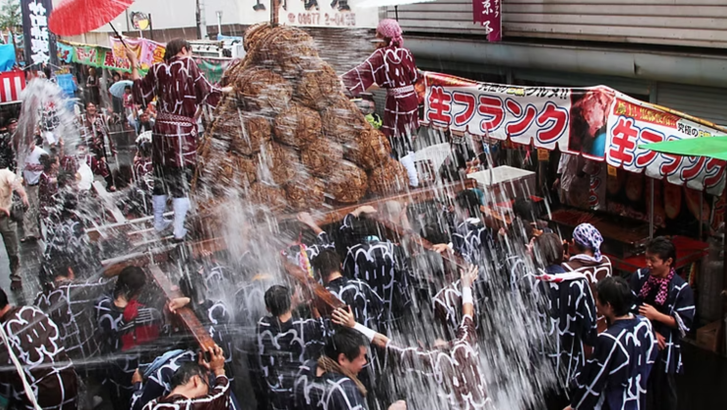 熊本県山都町　矢部　屋台グルメ　八朔祭