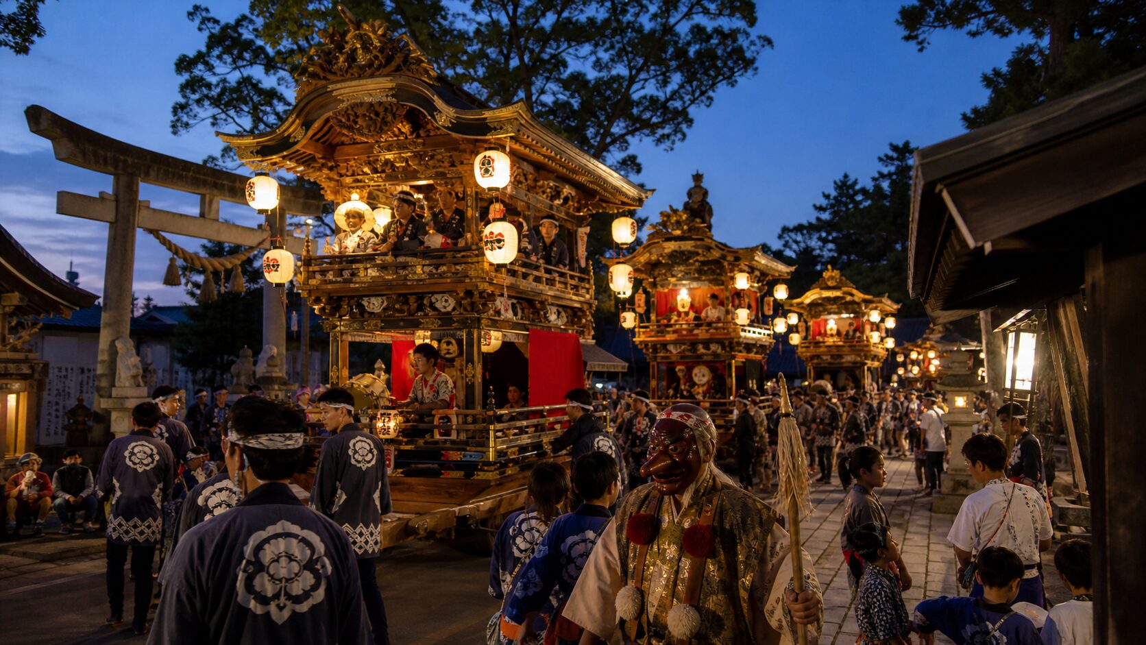 遠州山梨祇園祭りのAIイメージ